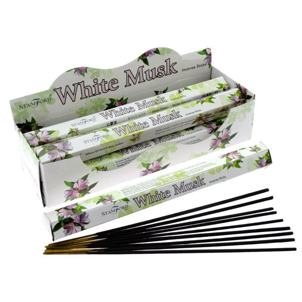 37109 Stamford Premium Hex Incense Sticks White Musk