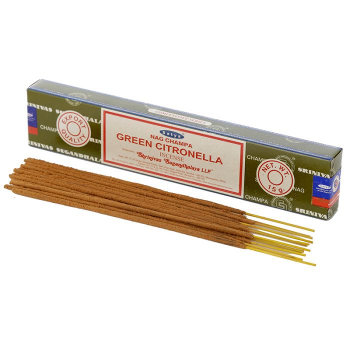 01356 Satya Green Citronella Nag Champa Incense Sticks