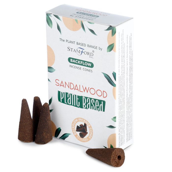 46404 Stamford Plant Based Backflow Incense Cones Sandalwood