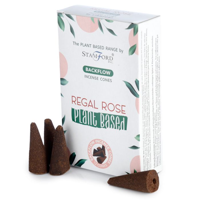 46424 Stamford Plant Based Backflow Incense Cones Regal Rose