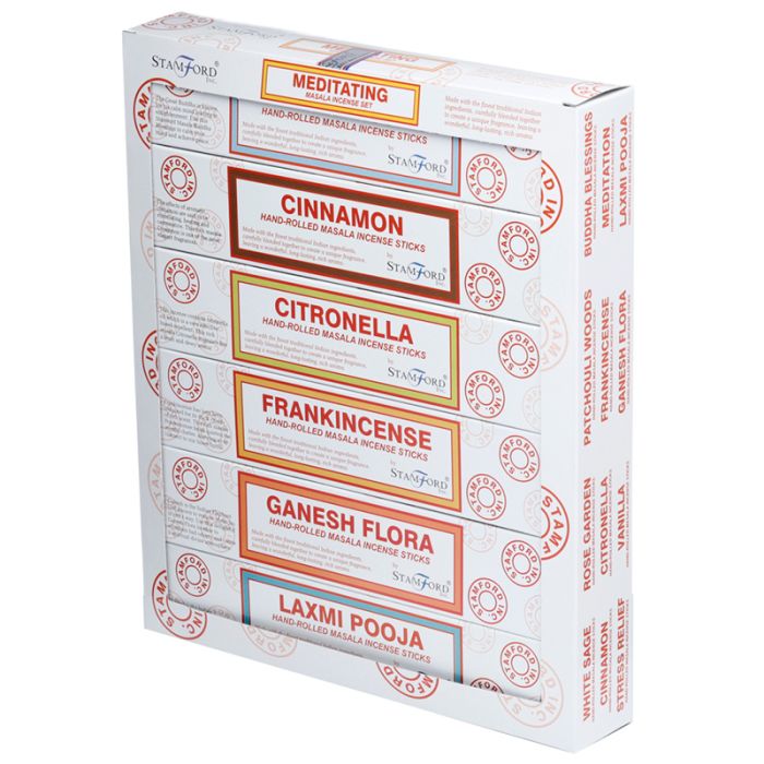 37362 Stamford Masala Incense Sticks 12 Pack Set Meditating