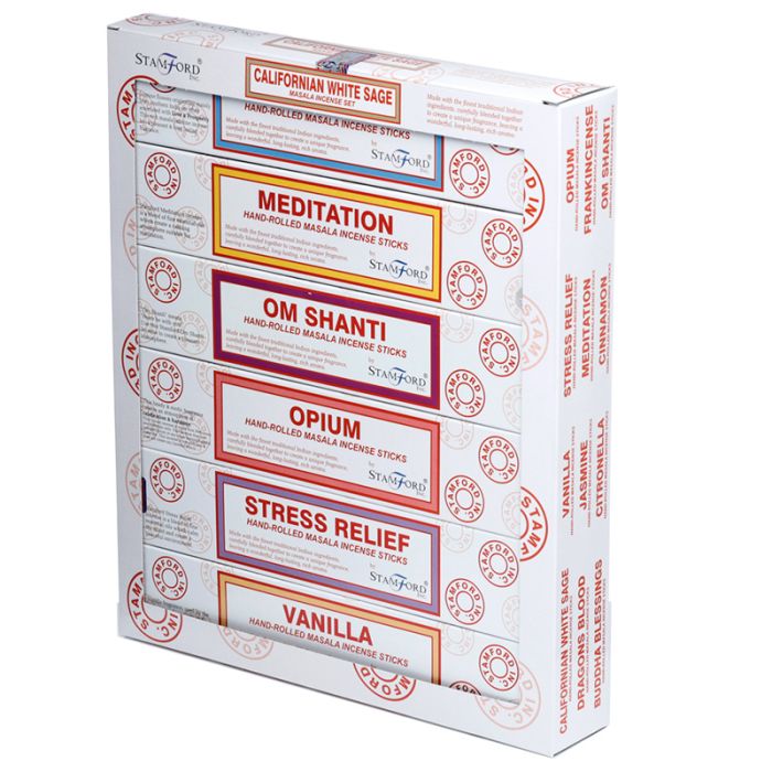 37369 Stamford Masala Incense Sticks 12 Pack Set Californian White Sage