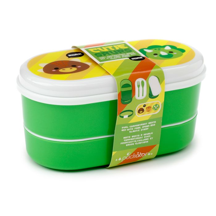 Adoramals Dinosaur Bento Box Lunch Box with Cutlery