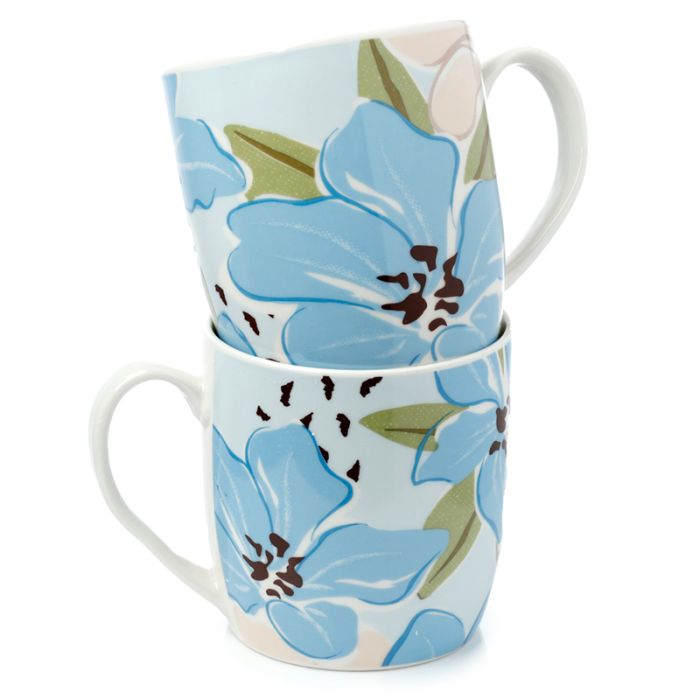 Florens Rhododendron Set of 2 Porcelain Mugs