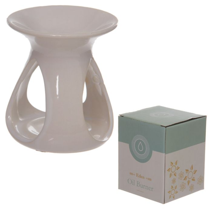 Eden White Tear Drop Ceramic Oil & Wax Burner