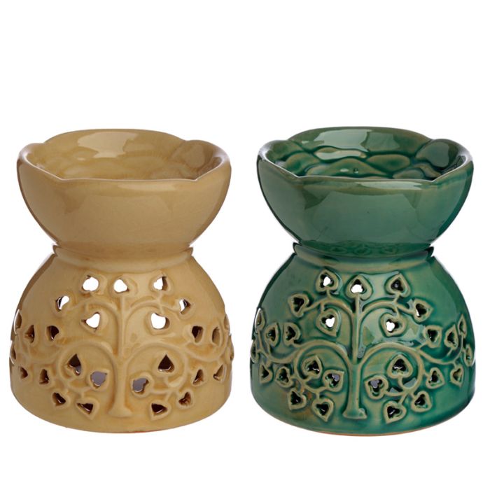 Eden Tree Pattern Ceramic Oil Burner