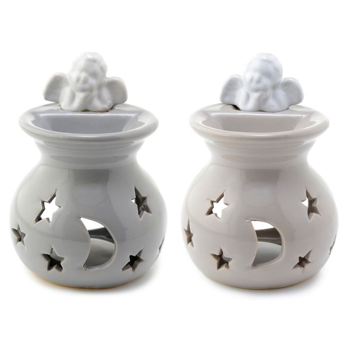 Eden Moon & Stars Cherub Ceramic Oil & Wax Burner