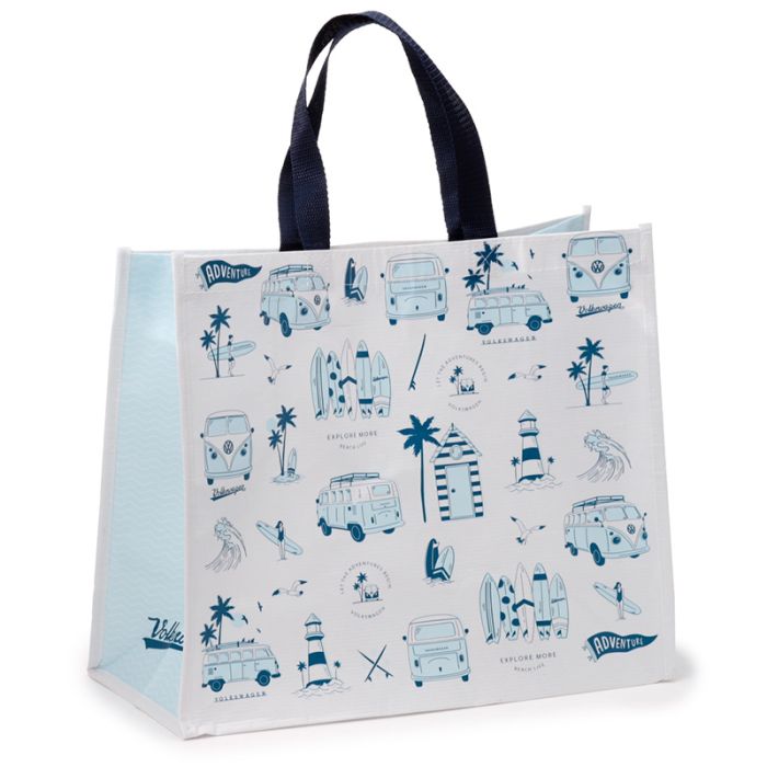 Volkswagen VW T1 Camper Bus Explore More Recycled Plastic Bottles RPET Reusable Shopping Bag