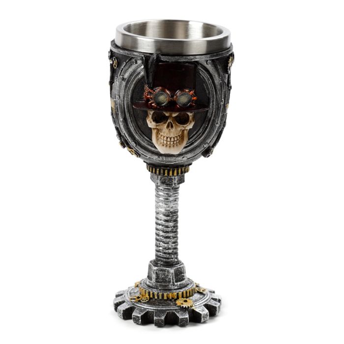 Decorative Steampunk Skull Goblet