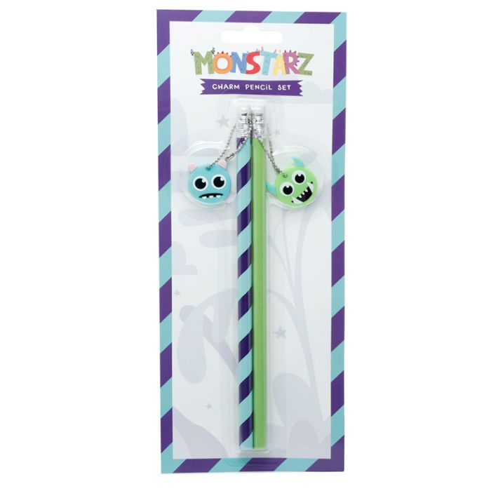 Monstarz Monster Set of 2 PVC Charm Pencils