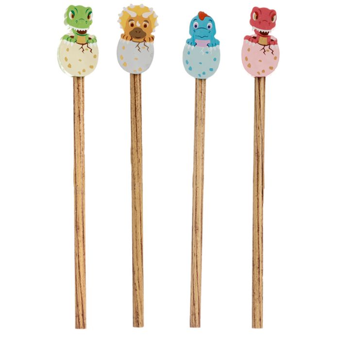 Baby Dinosaur Egg Pencil & Eraser Topper