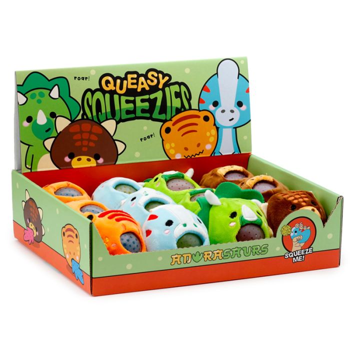 Queasy Squeezies Cutiesaur Dinosaur Plush Squeezy Toy