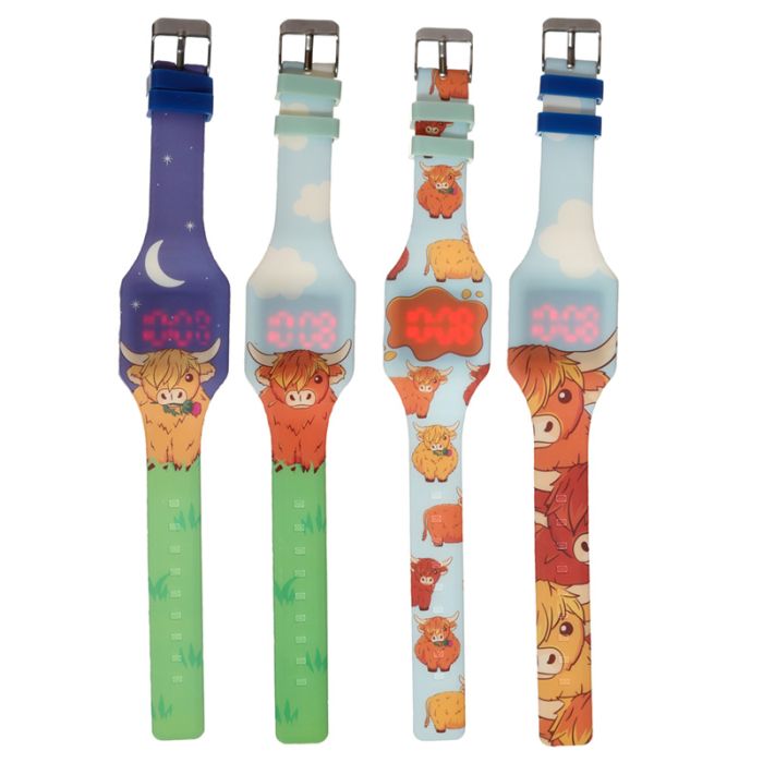 Highland Coo Cow Silicone Digital Watch