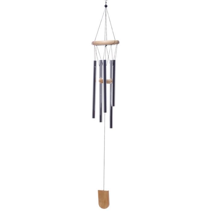 Wooden Wind Chime with Metal Tubes 58cm