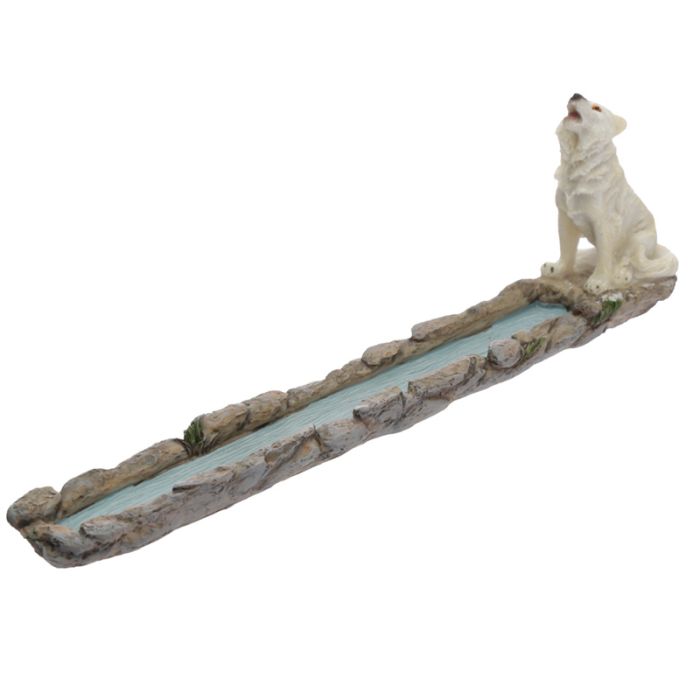 Protector of the North River Spirit Wolf Ashcatcher Incense Stick Burner