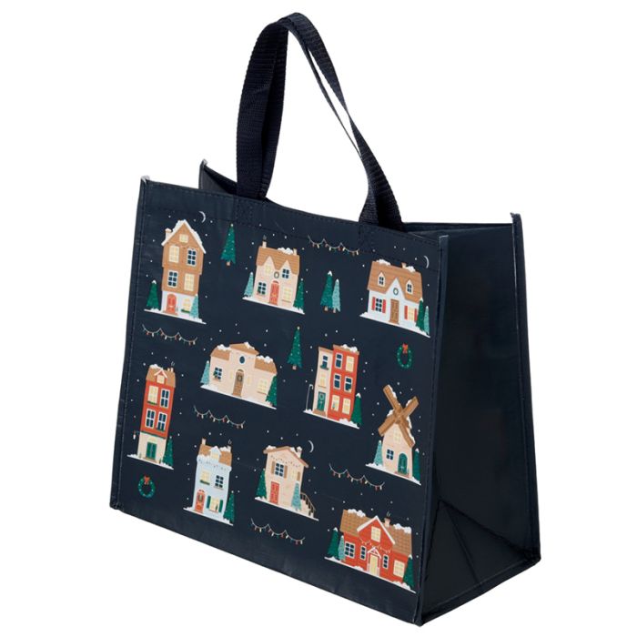 Christmas Village RPET Reusable Shopping Bag