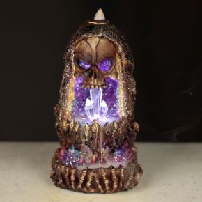 Skull Crystal Cave LED Backflow Incense Burner Skull Crystal Cave LED Backflow Incense Burner