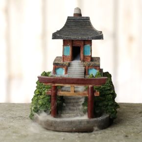 Japanese Garden Temple Backflow Incense Burner Japanese Garden Temple Backflow Incense Burner