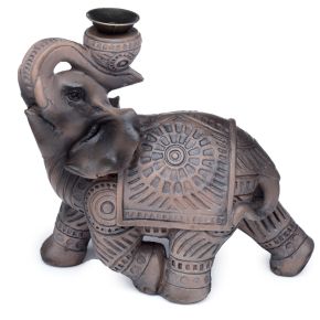 Peace of the East Wood Effect Elephant Backflow Incense Burner Peace of the East Wood Effect Elephant Backflow Incense Burner