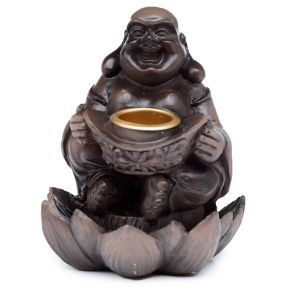 Peace of the East Wood Effect Lucky Buddha Backflow Incense Burner Peace of the East Wood Effect Lucky Buddha Backflow Incense Burner
