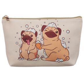 Mopps Pug Medium PVC Toiletry Makeup Wash Bag Mopps Pug Medium PVC Toiletry Makeup Wash Bag