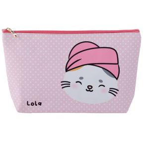 Adoramals Pets Lola the Cat Large PVC Toiletry Makeup Wash Bag Adoramals Pets Lola the Cat Large PVC Toiletry Makeup Wash Bag
