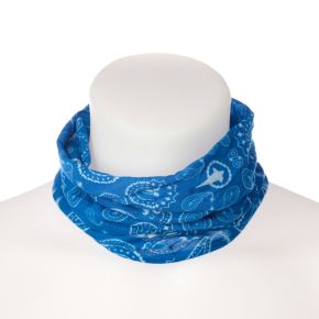 Blue Patterned Neck Warmer Tube Scarf Blue Patterned Neck Warmer Tube Scarf