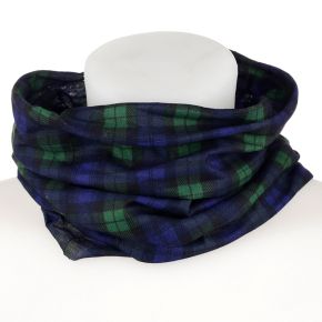 Green Tartan Neck Warmer Tube Scarf Green Tartan Neck Warmer Tube Scarf