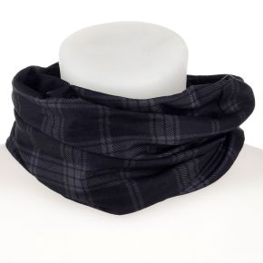 Black & Grey Tartan Neck Warmer Tube Scarf Black & Grey Tartan Neck Warmer Tube Scarf