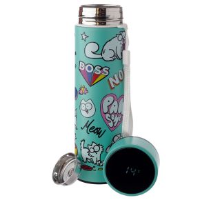 Simon's Cat Hot & Cold Digital Thermometer Bottle Simon's Cat Hot & Cold Digital Thermometer Bottle