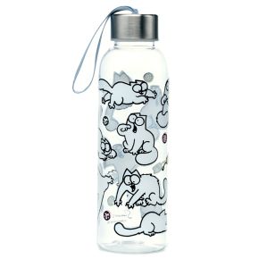 Simon's Cat 2021 500ml Shatterproof Water Bottle with Metallic Lid Simon's Cat 2021 500ml Shatterproof Water Bottle with Metallic Lid