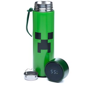 Minecraft Creeper Hot & Cold Digital Thermometer Bottle Minecraft Creeper Hot & Cold Digital Thermometer Bottle