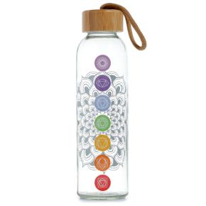Chakra 500ml Glass Water Bottle Chakra 500ml Glass Water Bottle