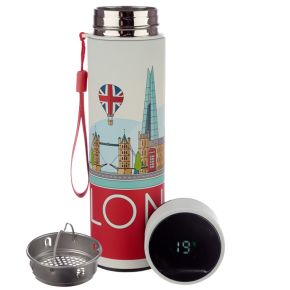 London Icons Hot & Cold Digital Thermometer Bottle London Icons Hot & Cold Digital Thermometer Bottle