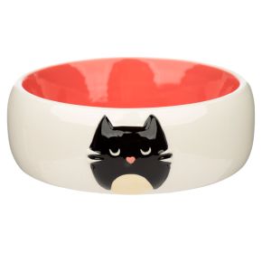 Feline Fine Cat Pink Ceramic Pet Food Water Bowl Feline Fine Cat Pink Ceramic Pet Food Water Bowl