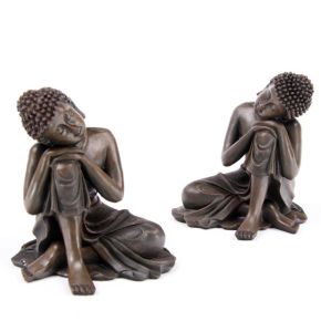 Wood Effect Thai Buddha, Head on Knee Wood Effect Thai Buddha, Head on Knee