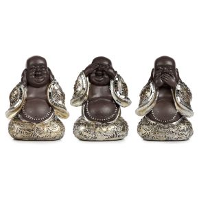 Chinese Buddha Set of 3 Speak No See No Hear No Evil Chinese Buddha Set of 3 Speak No See No Hear No Evil
