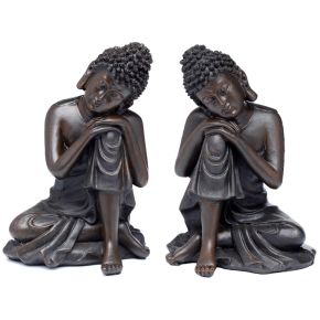 Peace of the East Brushed Wood Effect Small Thai Buddha Peace of the East Brushed Wood Effect Small Thai Buddha