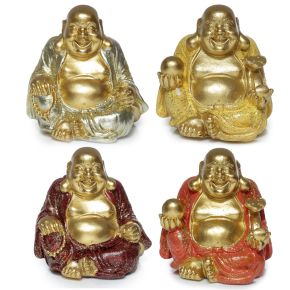 Mini Lucky Glitter Chinese Laughing Buddha 6cm Mini Lucky Glitter Chinese Laughing Buddha 6cm