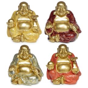 Mini Lucky Glitter Chinese Laughing Buddha 8cm Mini Lucky Glitter Chinese Laughing Buddha 8cm