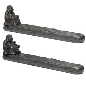 Peace of the East Chinese Laughing Buddha Ashcatcher Incense Stick Burner Peace of the East Chinese Laughing Buddha Ashcatcher Incense Stick Burner