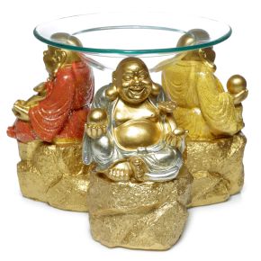Lucky Glitter Laughing Chinese Buddha Oil & Wax Burner Lucky Glitter Laughing Chinese Buddha Oil & Wax Burner