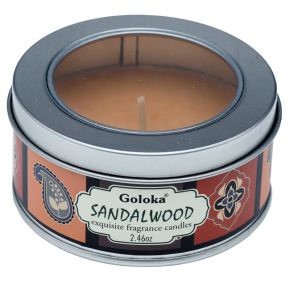 Goloka Sandalwood Wax Candle Tin Goloka Sandalwood Wax Candle Tin