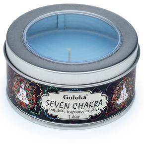 Goloka Seven Chakra Wax Candle Tin Goloka Seven Chakra Wax Candle Tin