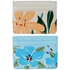 Florens Hesperantha & Rhododendron RFID Protection Card Holder Florens Hesperantha & Rhododendron RFID Protection Card Holder