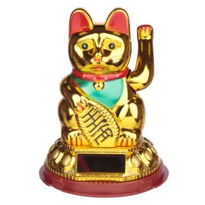 Maneki Neko Golden Lucky Waving Cat Solar Pal Maneki Neko Golden Lucky Waving Cat Solar Pal
