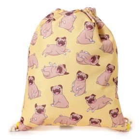 Mopps Pug Drawstring Bag Mopps Pug Drawstring Bag