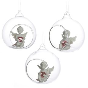 Peace of Heaven Sweet Dreams Glass Cherub Bauble Peace of Heaven Sweet Dreams Glass Cherub Bauble
