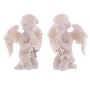 Cherub Praying with Bejewelled Cross Cherub Praying with Bejewelled Cross