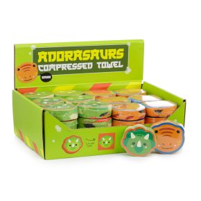 Adoramals Cutiesaurs Dinosaur Compressed Travel Towel Adoramals Cutiesaurs Dinosaur Compressed Travel Towel